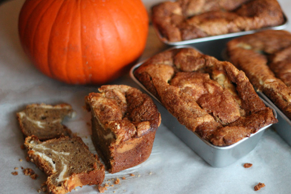 Cheesecake Swirl Pumpkin Lemon Banana Bread | This African Cooks